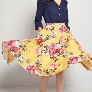 Ikebana for All A-Line Skirt, XS